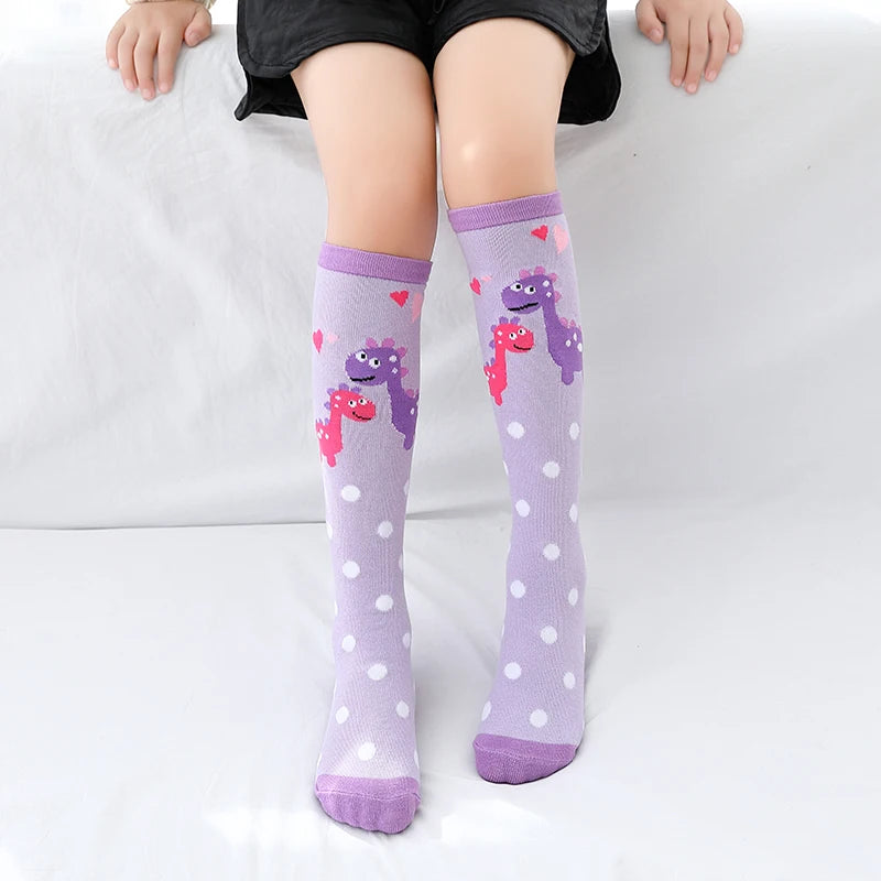 Children warmer ankle short lovely socks Cartoon Cute Kids Girl Knee High Socks infant cotton Baby Animal Over Knee Socks girls