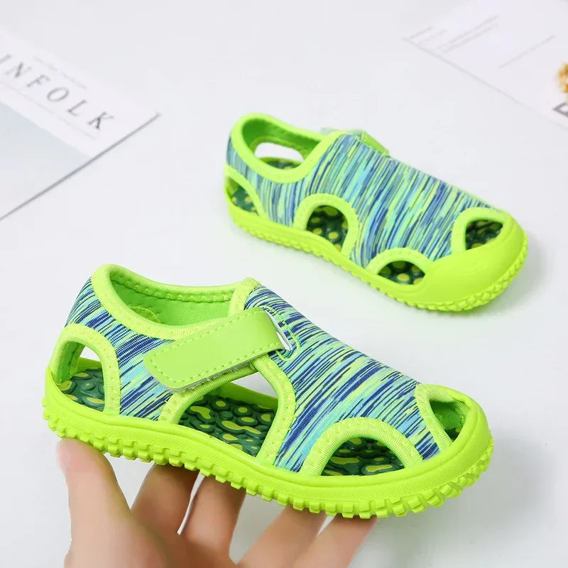 Summer Baby Girls Boys Sandals Children Beach Sandals Soft Bottom Non-slip Infant Shoes Kids Outdoor Anti-collision Shoes