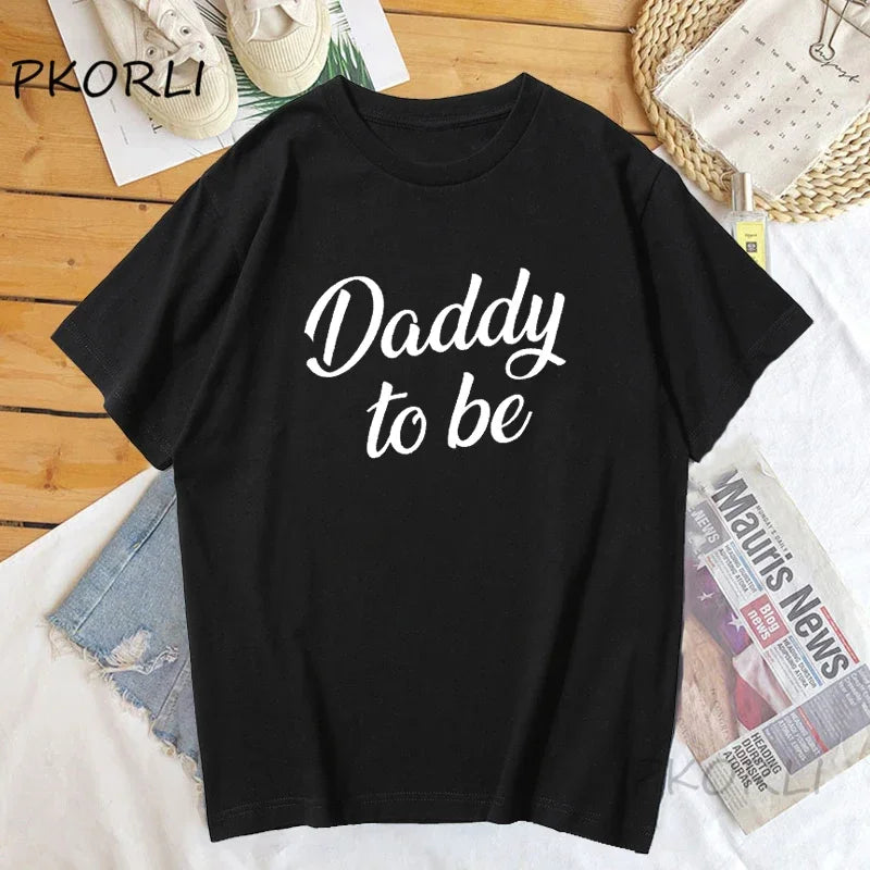 Mommy And Daddy To Be t Shirts funny mother father cotton short sleeve t-shirts matching Pregnancy Announcement t shirt