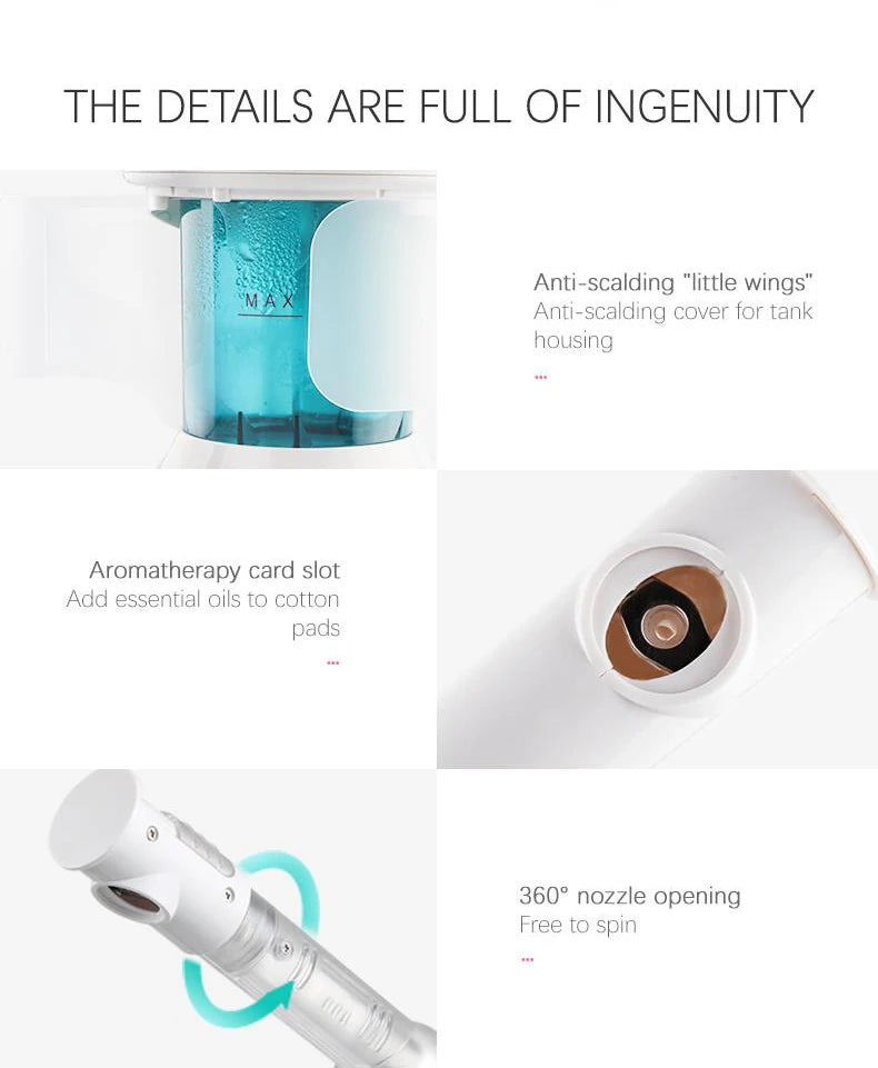 KSKIN Custom Hot Sale Face Mist Spray Portable Facial Steamer For Face Professional Ionic Facial Steamer