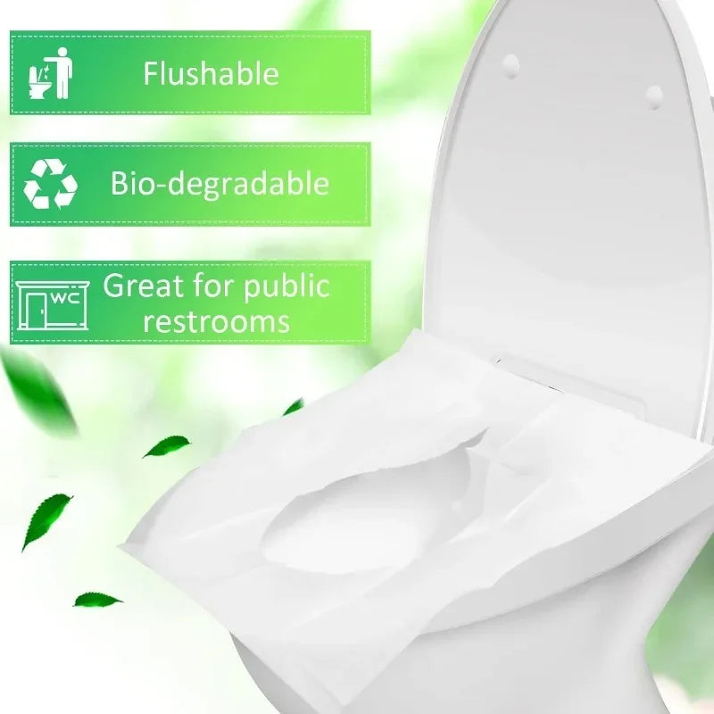 Disposable Toilet Seat Cover Portable Travel Camping Hotel Bathroom Degradable Waterproof Toilet Mat Bathroom Accessories