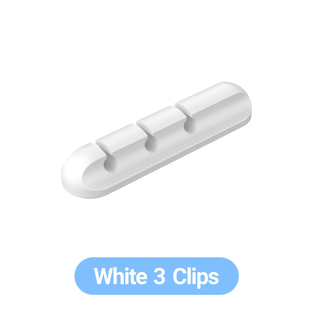 Adhesive Cable Holder Clips Cord Management Wire Organizer for Desktop USB Charging Cable Nightstand Power Cord Mouse Cable 1pc