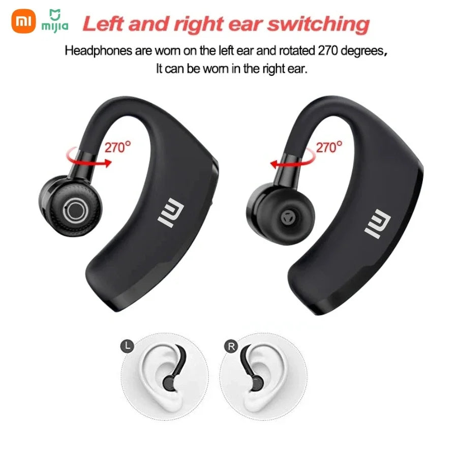 XIAOMI V9 Bluetooth Single Ear Sports Hanging Earphones with Microphone HD Music Business Touch Control Earphones