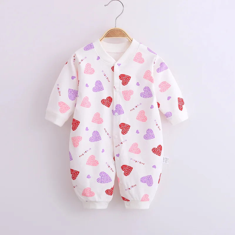 Newborn baby clothes Cotton Warm Baby Wear Clothes Fashion Cartoon mickey Print 0-12month baby Romper