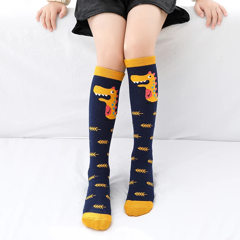 Children warmer ankle short lovely socks Cartoon Cute Kids Girl Knee High Socks infant cotton Baby Animal Over Knee Socks girls