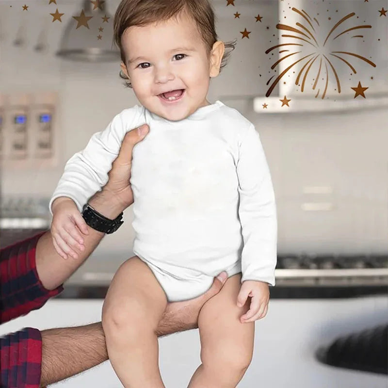 Baby Clothes 100% Cotton Solid White Long Sleeve Bodysuits Newborn Baby Rompers Baby Boys Gitls Jumpsuit Infant Pajamas