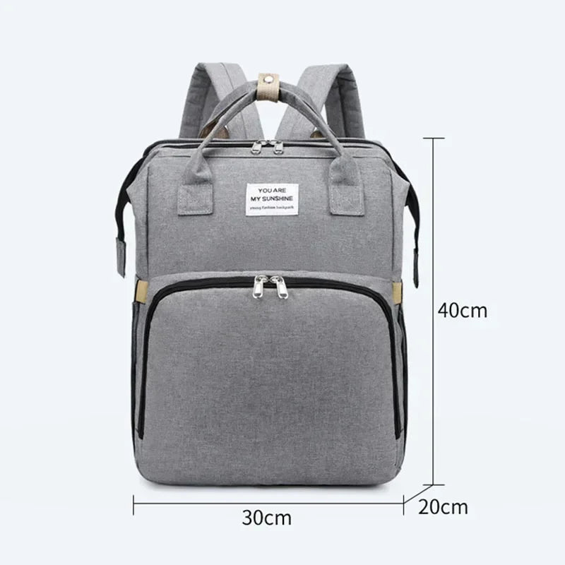 Mommy Diaper Bags Baby Bed Mother Large Capacity Nappy Milk Bottle Backpacks with Changing Mat Convenient Baby Nursing Bags
