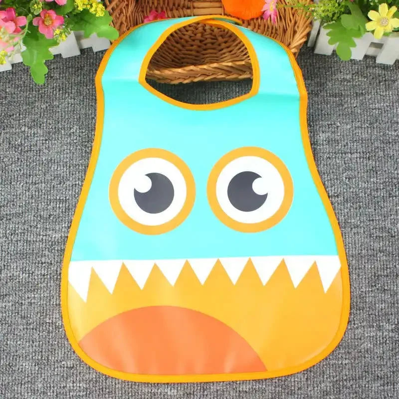 Adjustable Baby Bibs EVA Plastic Waterproof Lunch Feeding Bibs Baby Cartoon Feeding Cloth Children Baby Apron Babador De Bebe