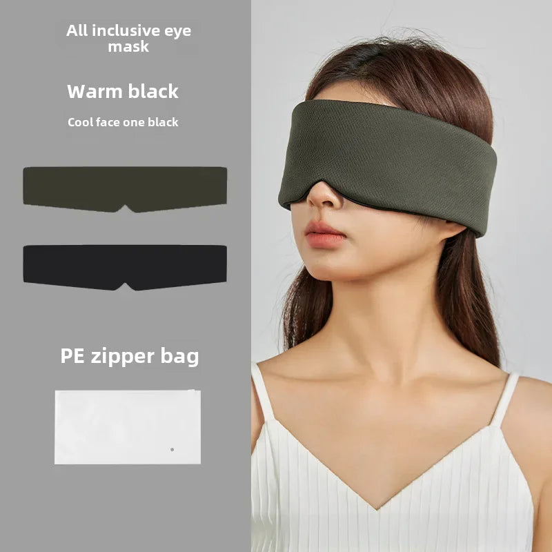 Double-sided Full Cover Sleep Eye Mask Light Blocking Breathable Travel Nap Eye Mask Heat Cool Two-in-one Universal For Seasons