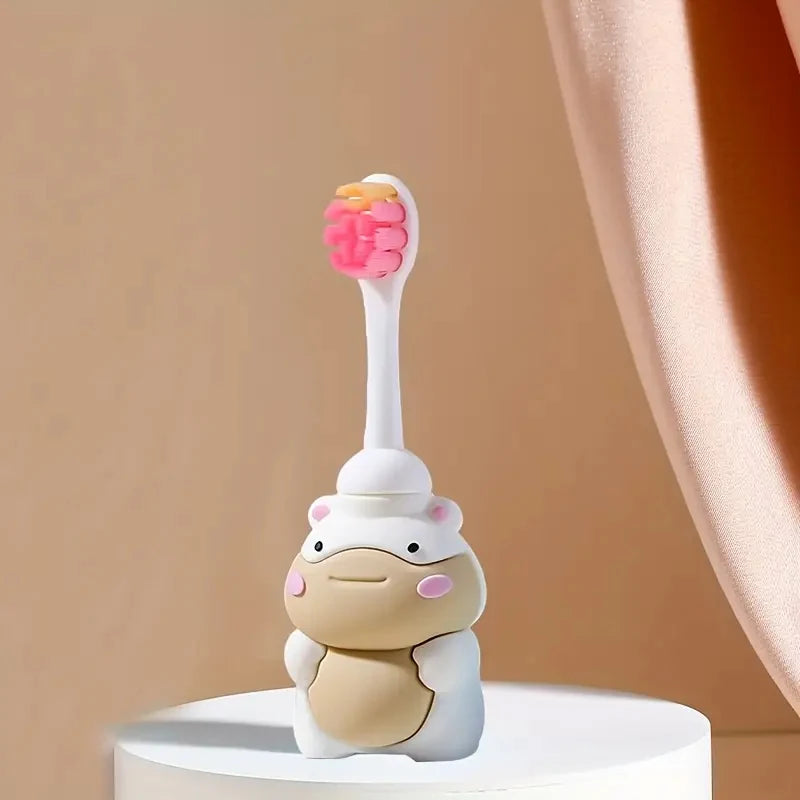 Baby Toothbrush - Cute Animal Pattern (Panda, Blue Whale, Seal)-Super Soft Microfiber Bristles, Gentle Gum Protection, Fragrance-Free, Ergonomic Handles for Infants and Toddlers