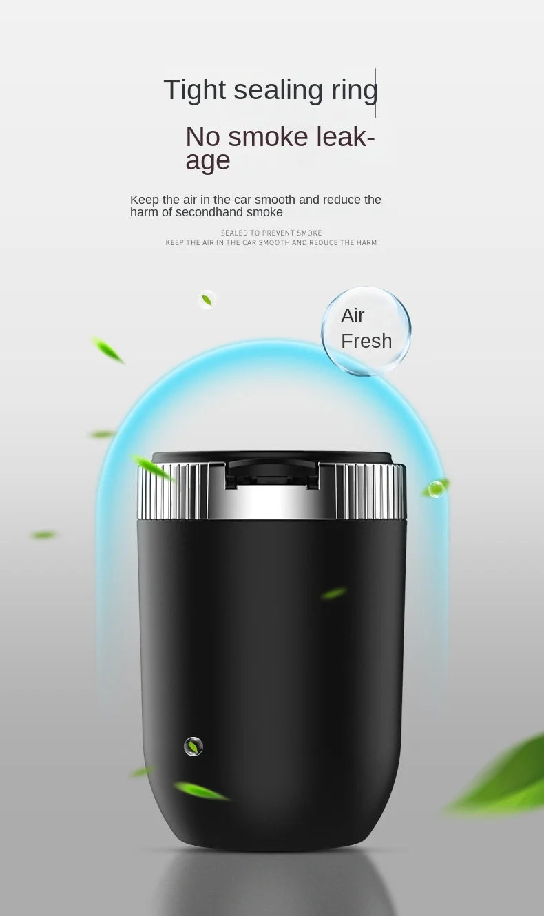 1PCS Portable LED Smoke Car Ashtray Cigarette Ash Holds Cup Automatic Light Indicator Ashtray Car Cup Holder