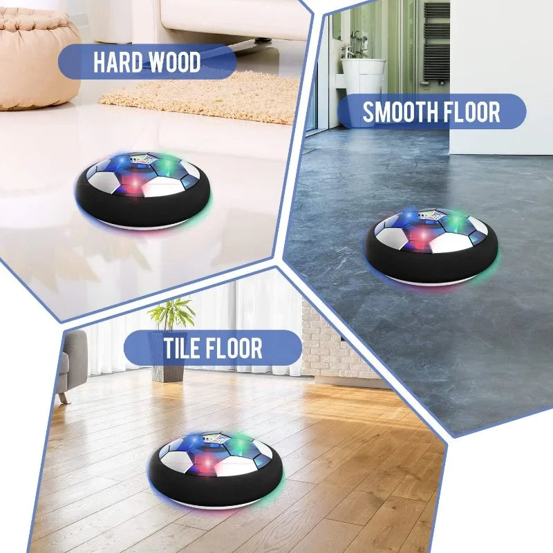 LED Hover Soccer Ball - Air Power Training Ball Playing Football Indoor Outdoor Game - Birthday Gifts for Kids - Soccer