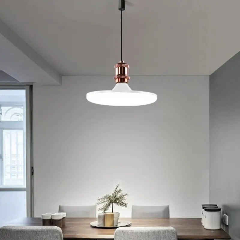 LED Bulb AC 220v E27 Base Household Energy Saving Lamp 15W Indoor Lighting Flying Saucer Light 6500k Ceiling Lamp Garage Light