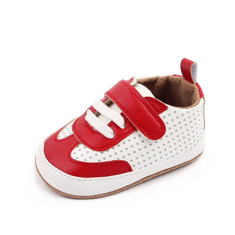 Infant Babies Boys Girls Shoes Soft Sole Canvas Solid Footwear For Newborns Toddler Crib Moccasins Letter Print Anti-Slip Shoes