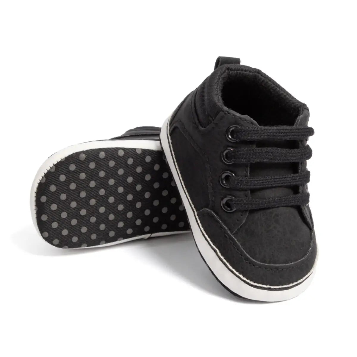 High Tops Baby Boy Casual Sneaker Fashion Versatile Sports Style Toddler Lace Up Cotton Anti-slip Sole First Walker 0-18 Months