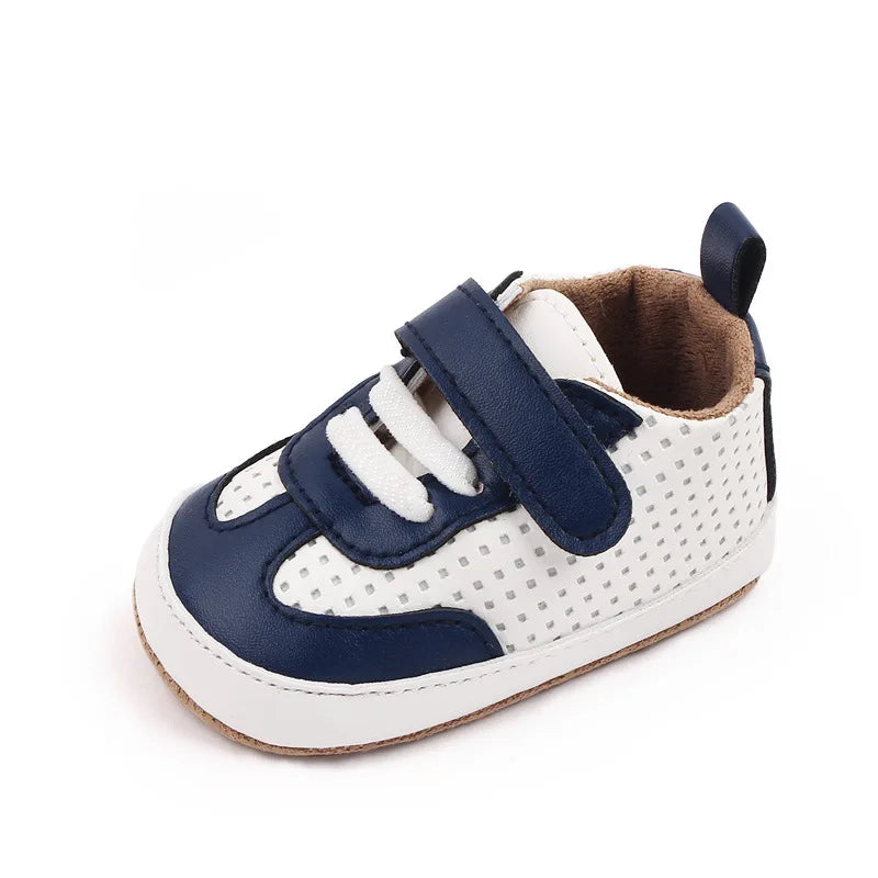 Infant Babies Boys Girls Shoes Soft Sole Canvas Solid Footwear For Newborns Toddler Crib Moccasins Letter Print Anti-Slip Shoes