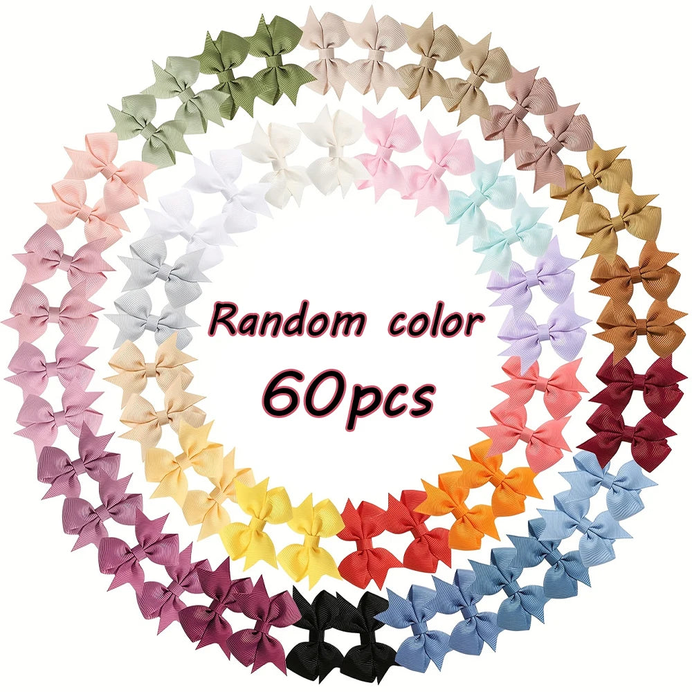 20PCS Newborn Baby Hair Clips 2.2'' Fully Lined Tiny Hair Bows Alligator Clips for Girls Infants Toddlers Photography Props