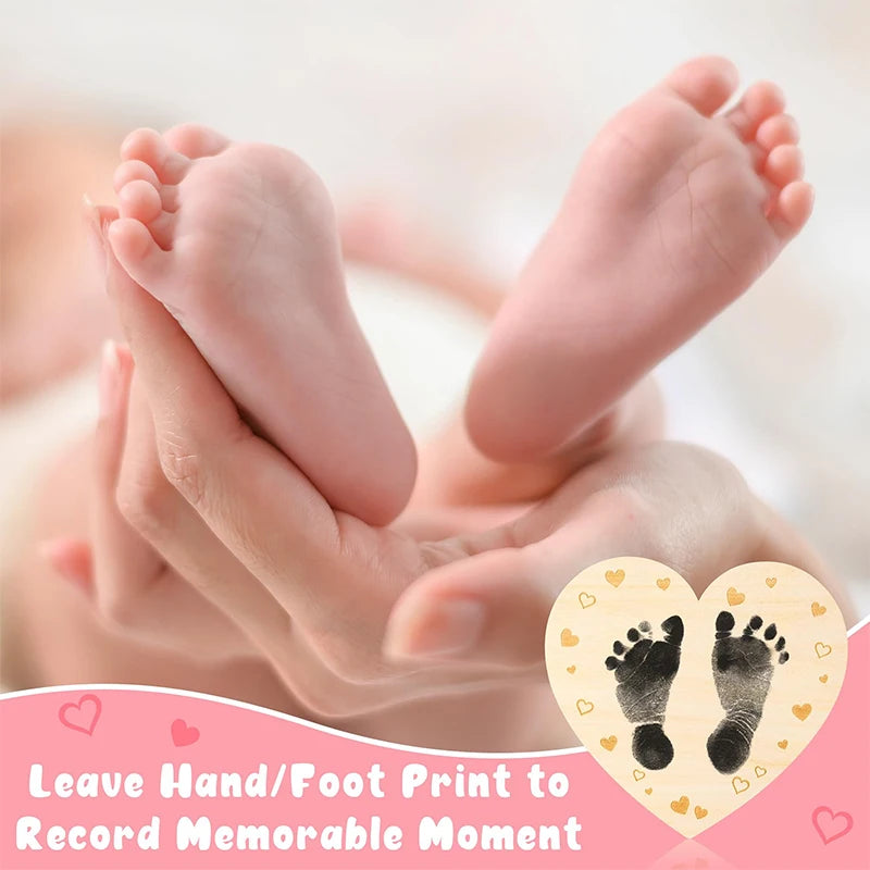 Baby Announcement Sign, Wooden Heart Shape Hello World Newborn Signs, Pen And Pad, Birth Announcement Sign