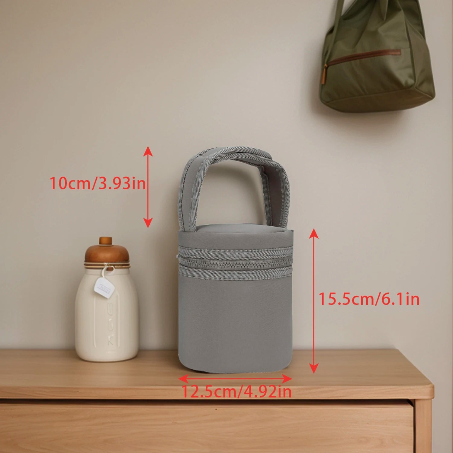 Waterproof bottle bag for baby and mother travel; milk bottle storage bag; mommy bag.