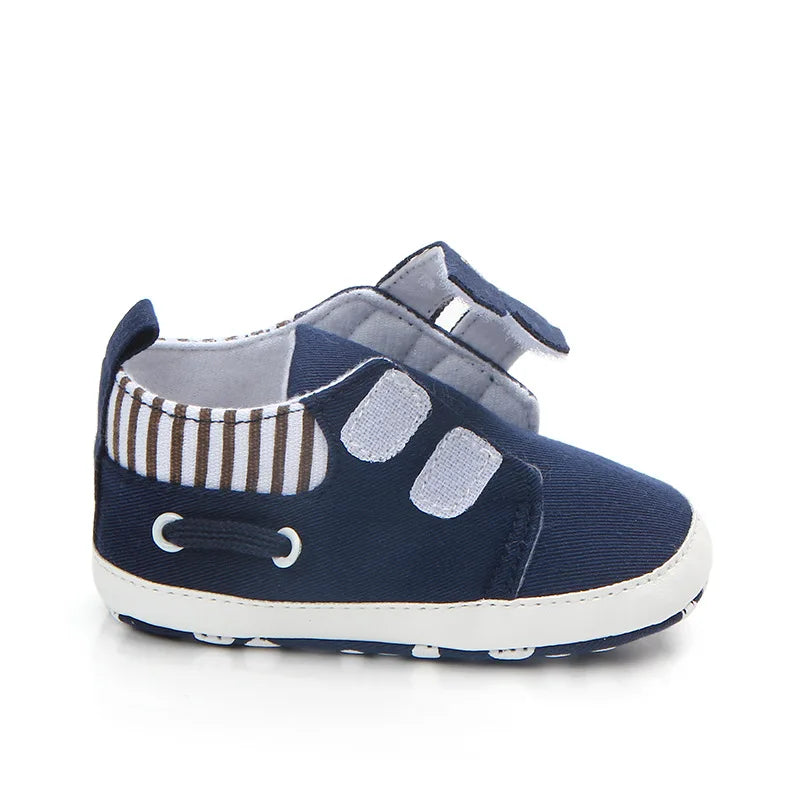 Infant Babies Boys Girls Shoes Soft Sole Canvas Solid Footwear For Newborns Toddler Crib Moccasins Letter Print Anti-Slip Shoes