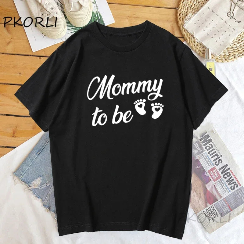 Mommy And Daddy To Be t Shirts funny mother father cotton short sleeve t-shirts matching Pregnancy Announcement t shirt