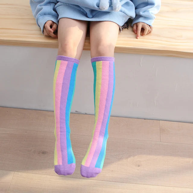 Children warmer ankle short lovely socks Cartoon Cute Kids Girl Knee High Socks infant cotton Baby Animal Over Knee Socks girls