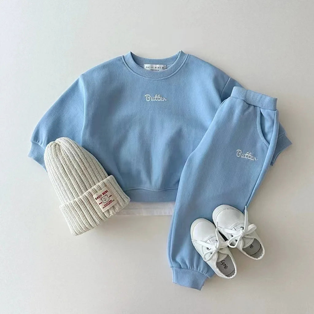 Fashion girls Toddler Baby Korea Clothing Fall Clothes Sets Baby Boys Set Kids Sports Bear Sweatshirt Pants 2Pcs 2 to 8 year