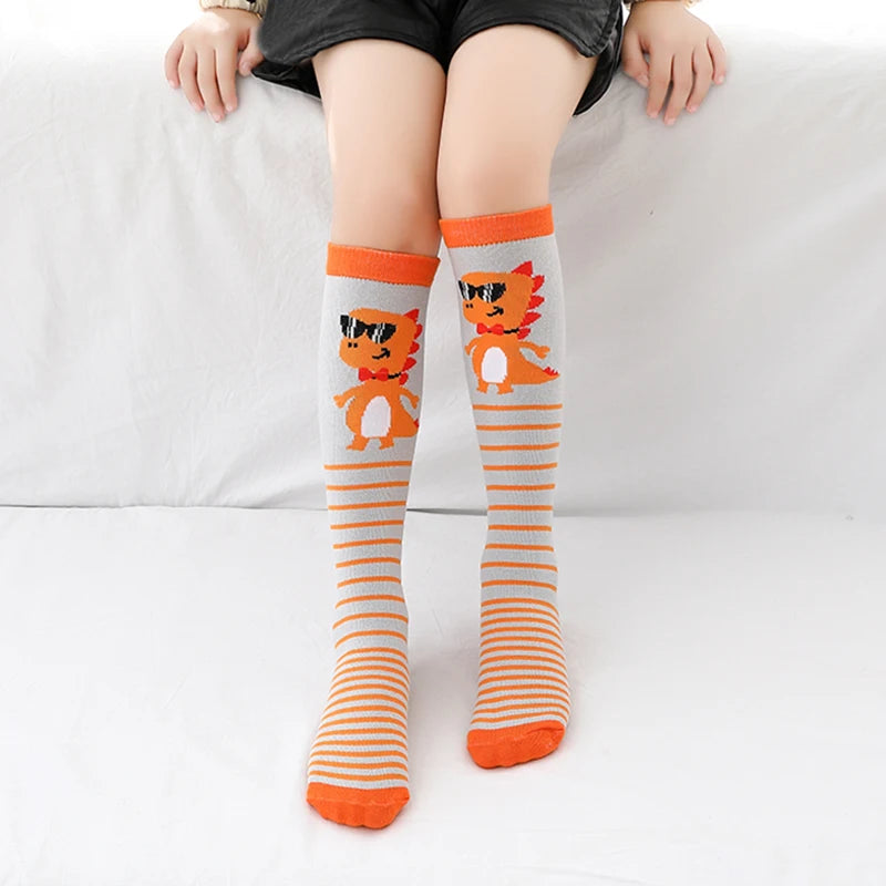 Children warmer ankle short lovely socks Cartoon Cute Kids Girl Knee High Socks infant cotton Baby Animal Over Knee Socks girls