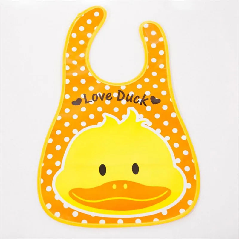 Adjustable Baby Bibs EVA Plastic Waterproof Lunch Feeding Bibs Baby Cartoon Feeding Cloth Children Baby Apron Babador De Bebe