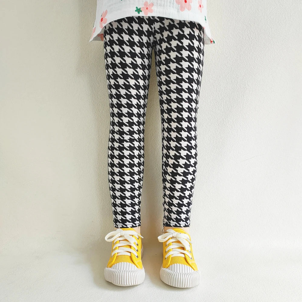 Sweet Girls Leggings Girls Printing Leggings Baby Kids Trousers For Children Flower Skinny Elasticity Pencil Pants