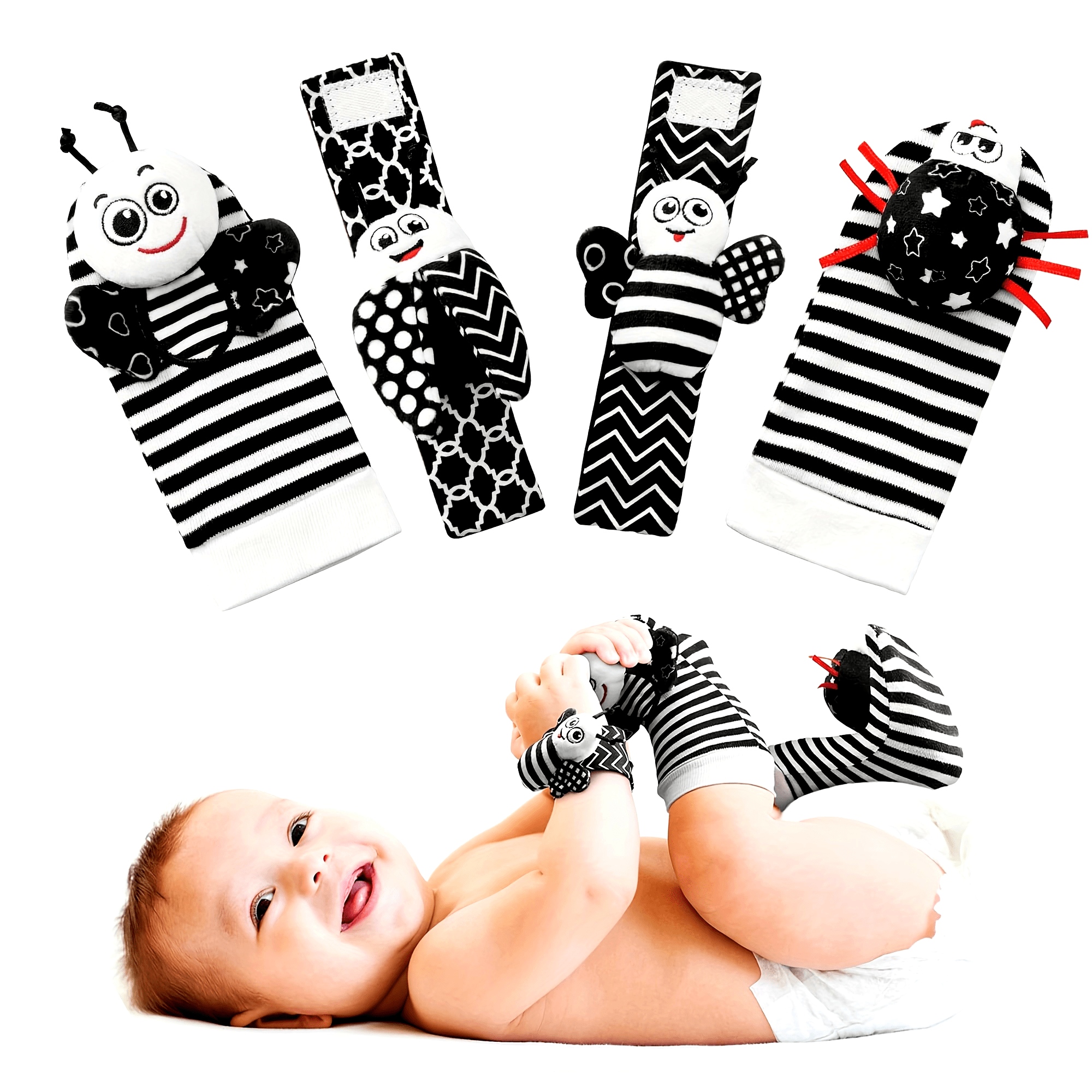 Baby Rattle Socks Toy for Girls And Boys Aged 3-6 Months to 12 Months, Designed for Learning.