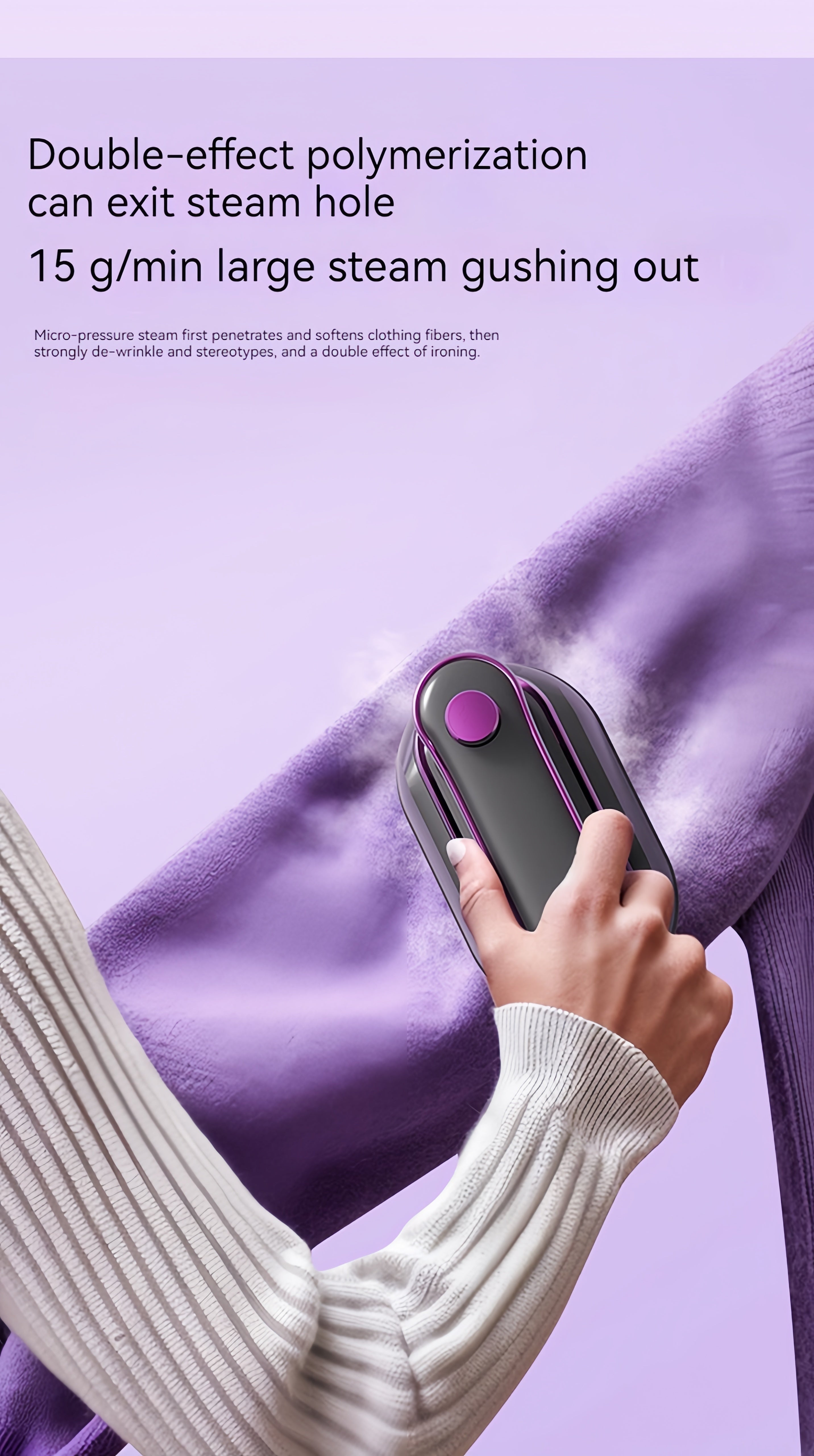 British Standard CY-601 Iron, Professional Level Handheld Ironing Machine with Large Capacity Water Tank, Supercharged Steam, Flat Perm/Hanging Perm, Dry and Wet Comfort for All Fabrics, No Battery Needed, 220-240V, British P