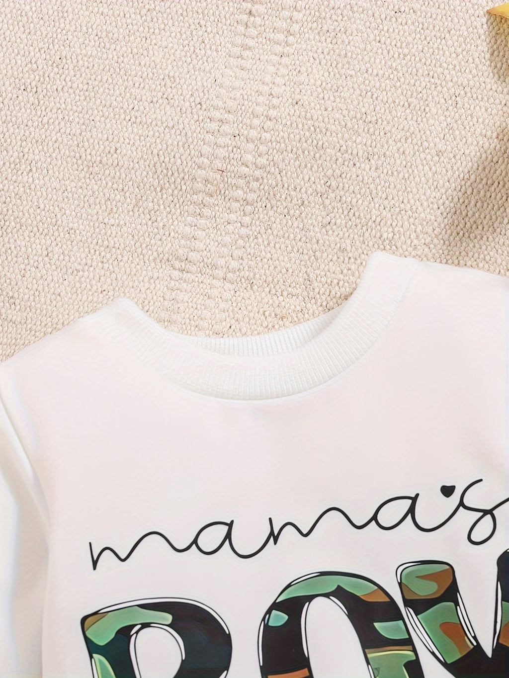 Toddler Baby Boy MAMA'S BOY Letter Print Sweatshirt Top Elastic Waist Sweatpants Outdoor Set, Outdoor Cloth