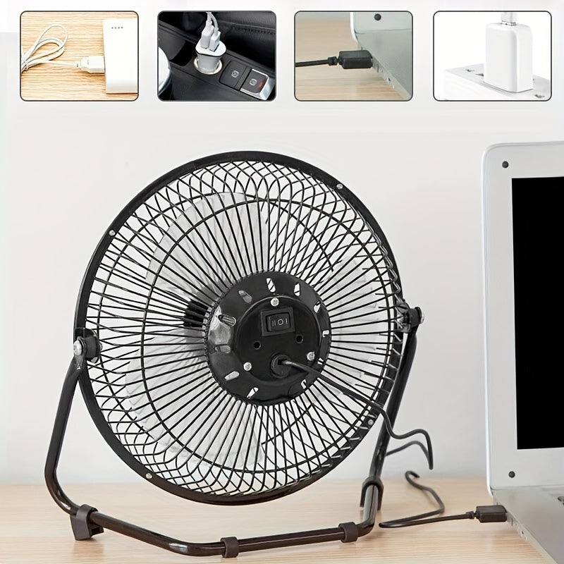 Powerful Personal Mini Fan - Strong 360° Cooling, Ultra-Quiet Operation, Compact Portable Design for Home, Office, and Travel - Desktop USB Fan with Adjustable Head