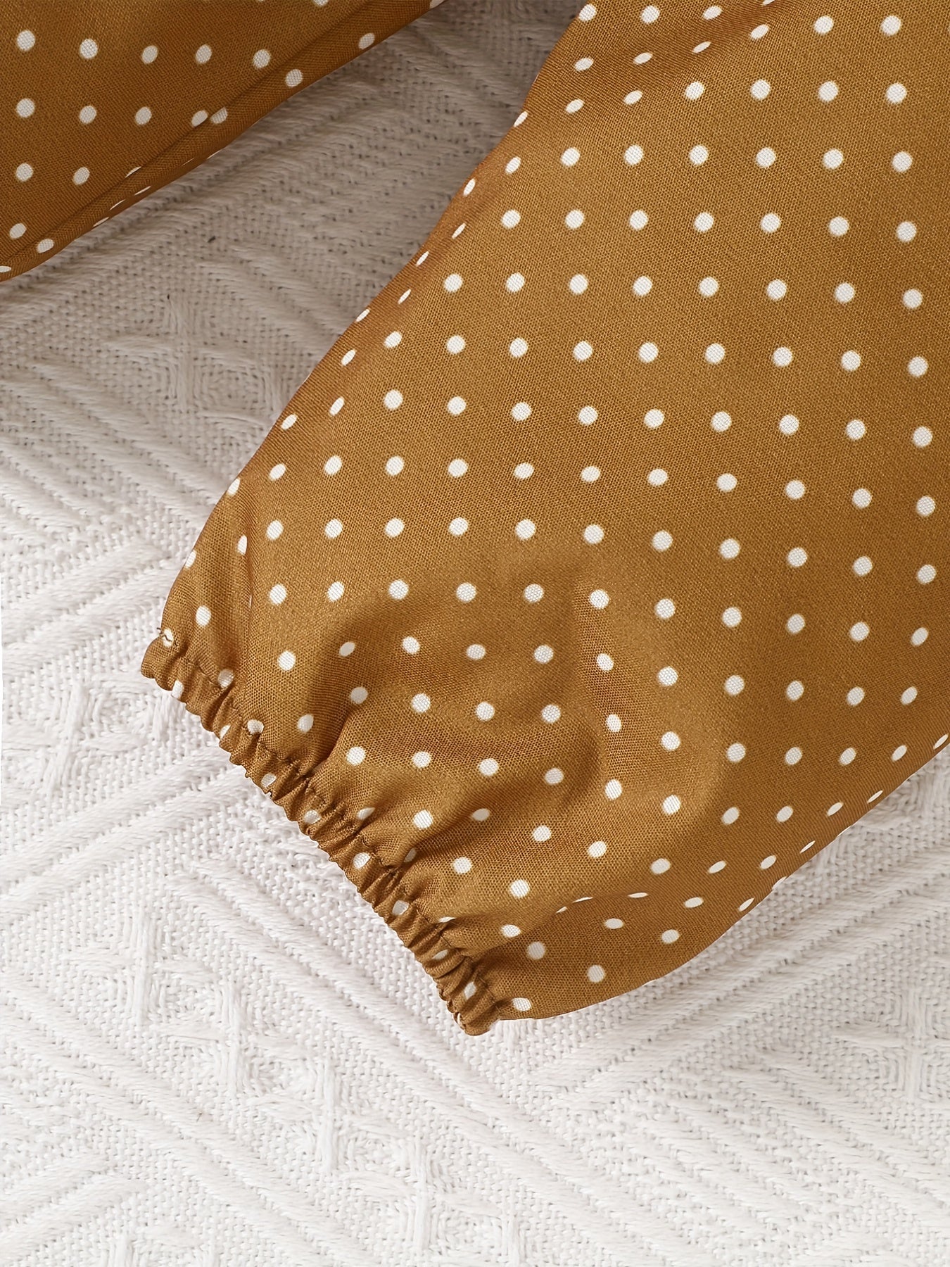 2pcs Baby Girl's Stylish Set, "Isn't She Lovely" Print Long Sleeve Onesie + Polka Dot Pants, Comfy Trendy Outfit Outdoor Clothing