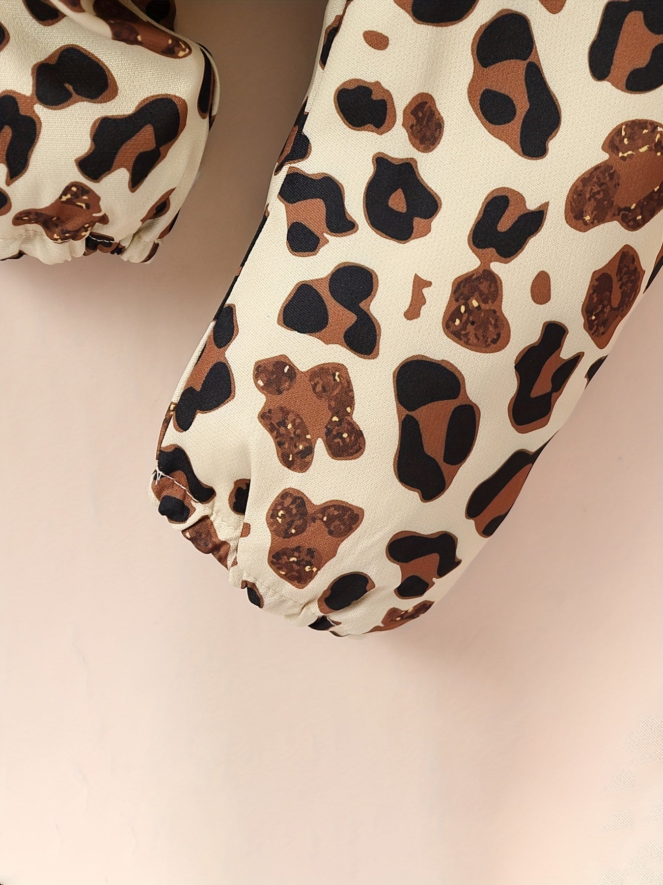 Cute Baby 3pcs Outfits - Floral/leopard Pants & Ruffle Long Sleeve Infant Romper & Headband Set Outdoor Set