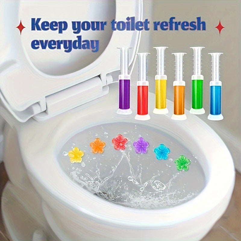 Floral Scent Toilet Gel Stamp - 1Pc, Long-Lasting Bathroom Deodorizer & Freshener, No Battery Needed, Ideal For Home, Hotel, Commercial Use Toilet Brush And Holder Set Toilet Brush And Holder Set For Bathroom