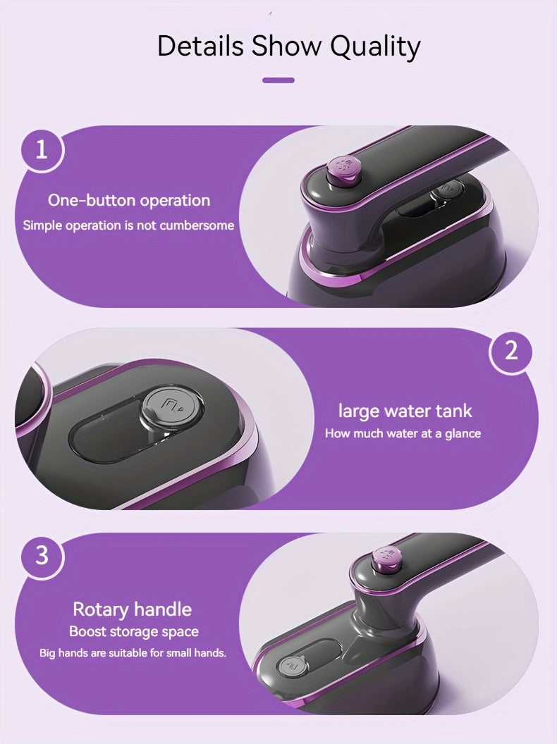 British Standard CY-601 Iron, Professional Level Handheld Ironing Machine with Large Capacity Water Tank, Supercharged Steam, Flat Perm/Hanging Perm, Dry and Wet Comfort for All Fabrics, No Battery Needed, 220-240V, British P