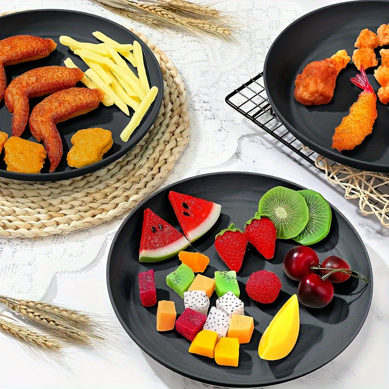 6pcs PP Material Plates, Unbreakable, Household Dining Plates, Fruit Plates, Snack Plates, Dessert Plates, For Home Kitchen Restaurant Picnic Camping Party, Party Supplies, Tableware Accessories