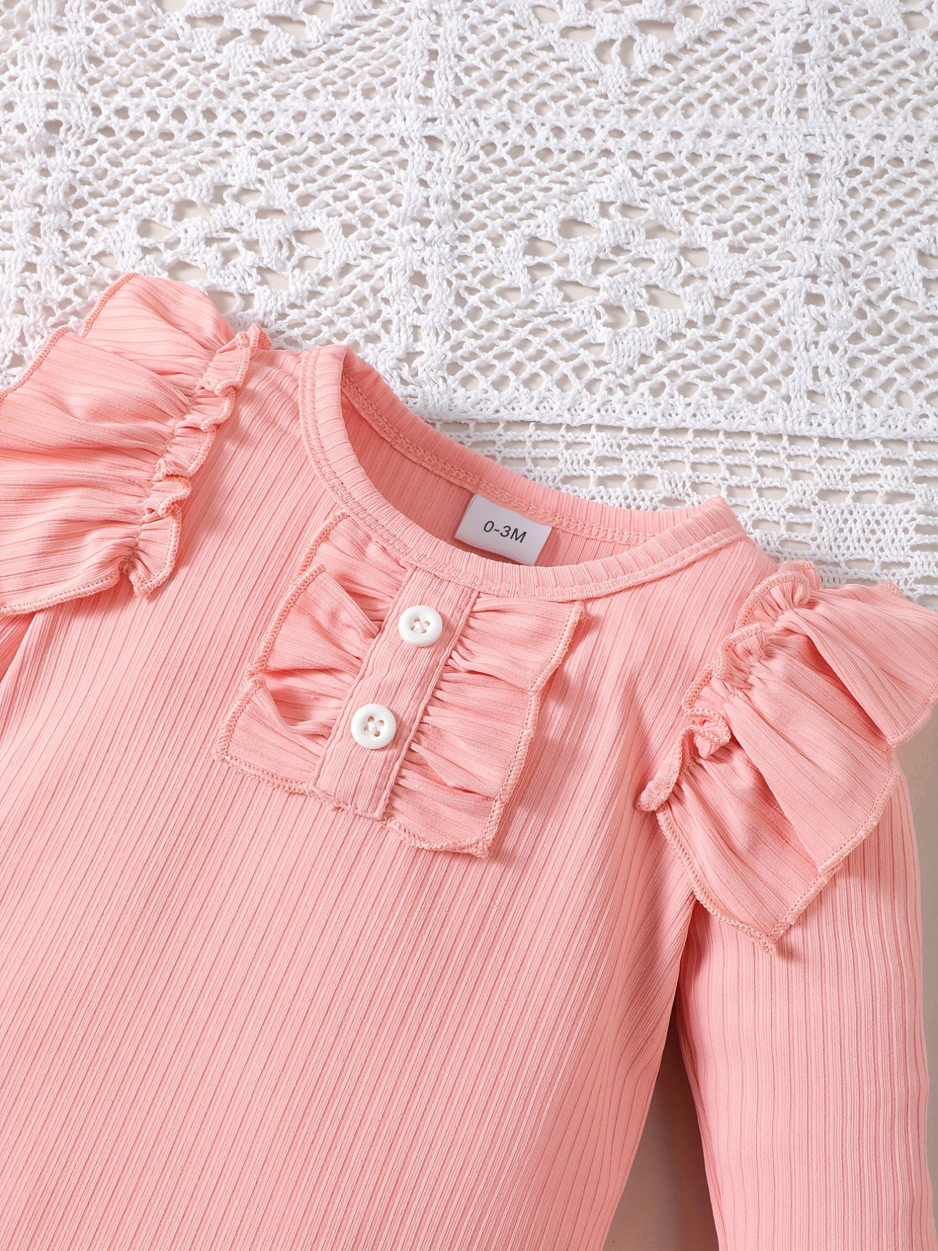 Cute Baby 3pcs Outfits - Floral/leopard Pants & Ruffle Long Sleeve Infant Romper & Headband Set Outdoor Set