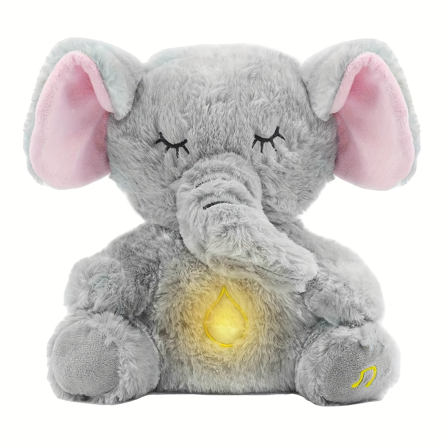 Breathing Stuffed Animal Calming Soothers for Sleep Heartbeat Plush with Music Lights and Rhythmic Breathing Motion Portable Plush Sound Machine, The Perfect Sleep Buddy, Baby Boy Gifts