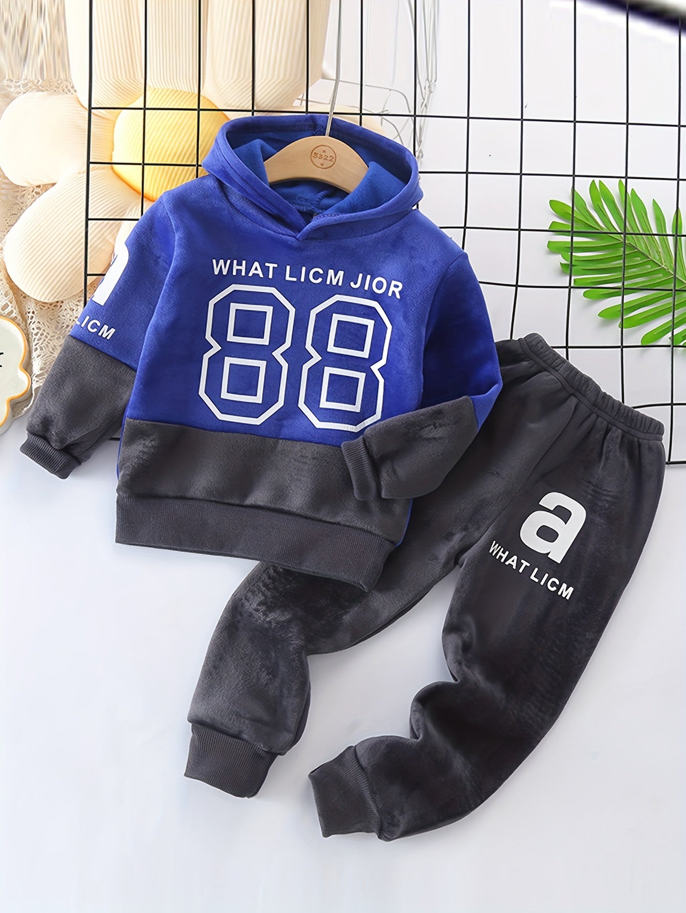 Kids Stylish Sports Outfits, Trendy Letters Print Long Sleeve Hoodie Pants Set, Baby Boy's Autumn And Winter Clothes, Outdoor Cloth
