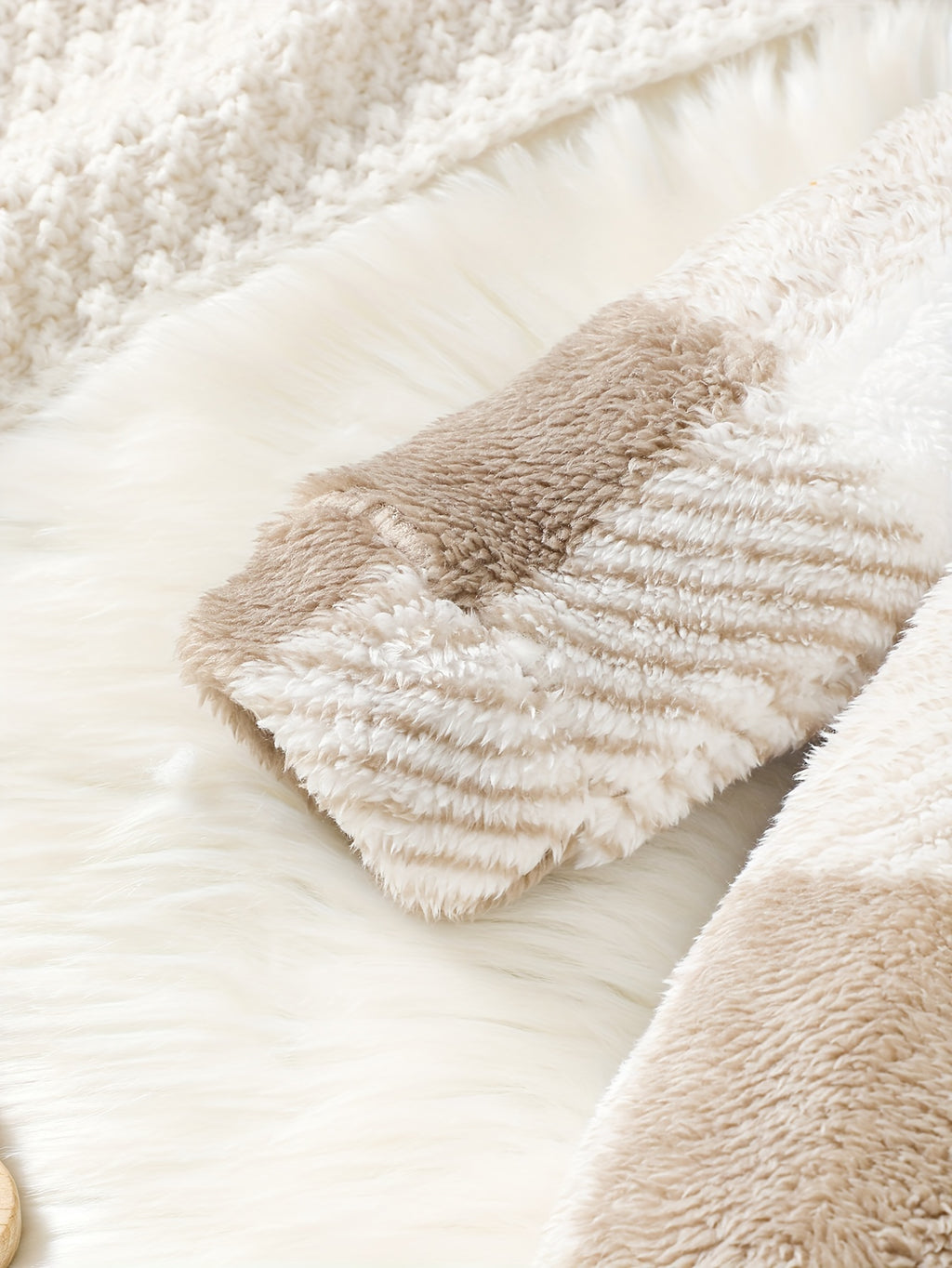 Baby Boy Autumn And Winter Style Fluffy Plaid Pocket Cute Long Sleeve Jumpsuit, For Outdoor