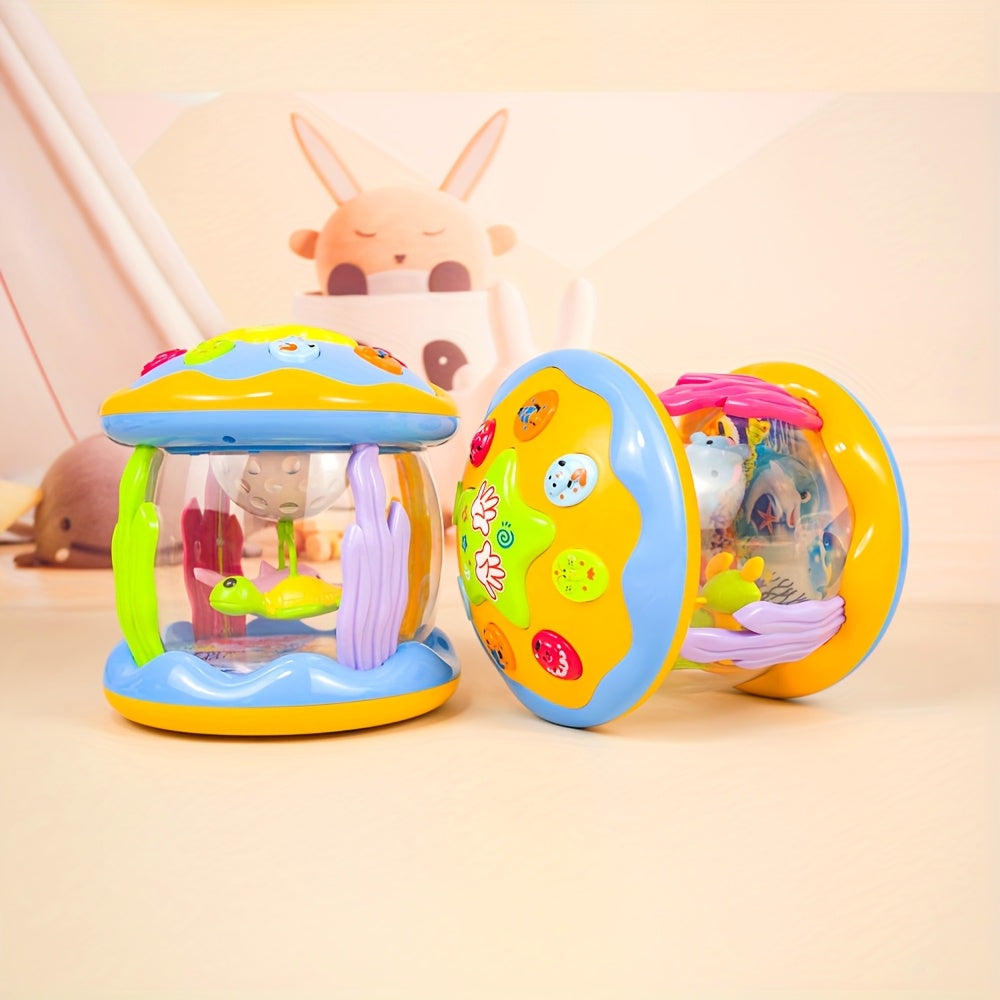 1pc CATNA BUTY Baby Musical Play Gym with Ocean Projector Lights, ABS Material, Interactive Toy for 6-36 Months, Crawling & Tummy Time Development, Suitable for Boys & Girls - Random Colorchristmas Stocking Stuffers, Christma