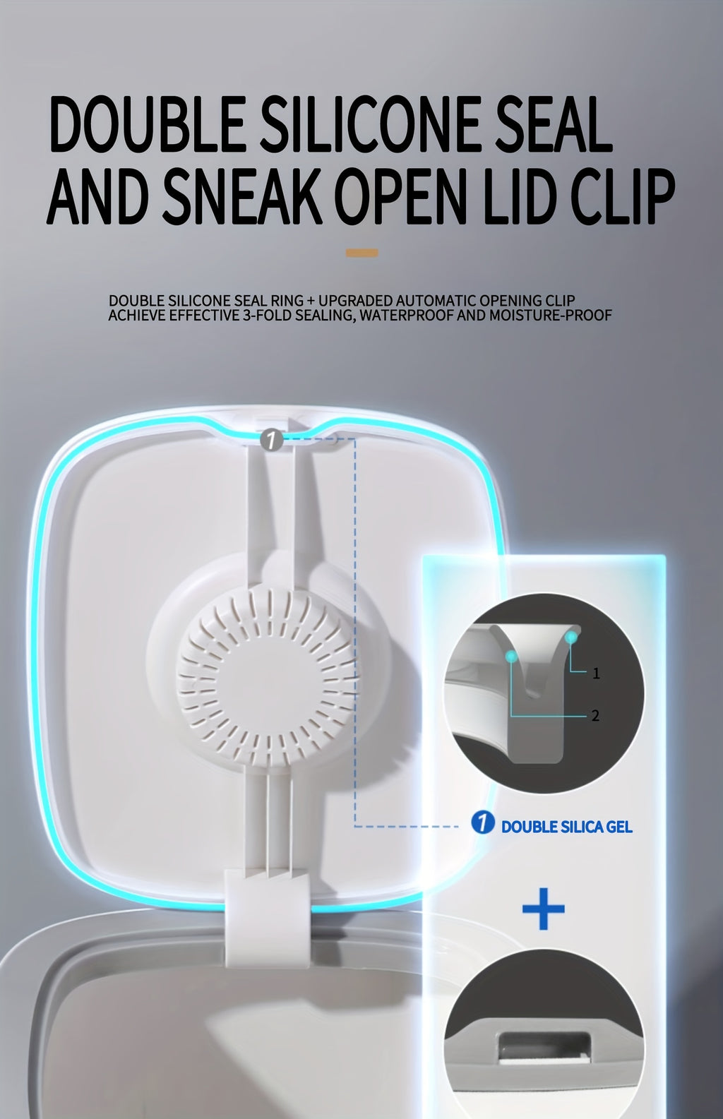 1pc Cylinder Rice Bucket, Insect-proof And Moisture-proof Thickened Containers For Rice, Cereals, Grains, Flours, Pet Food, Household Airtight Rice Dispenser, Food Storage Jar, Home Kitchen Supplies