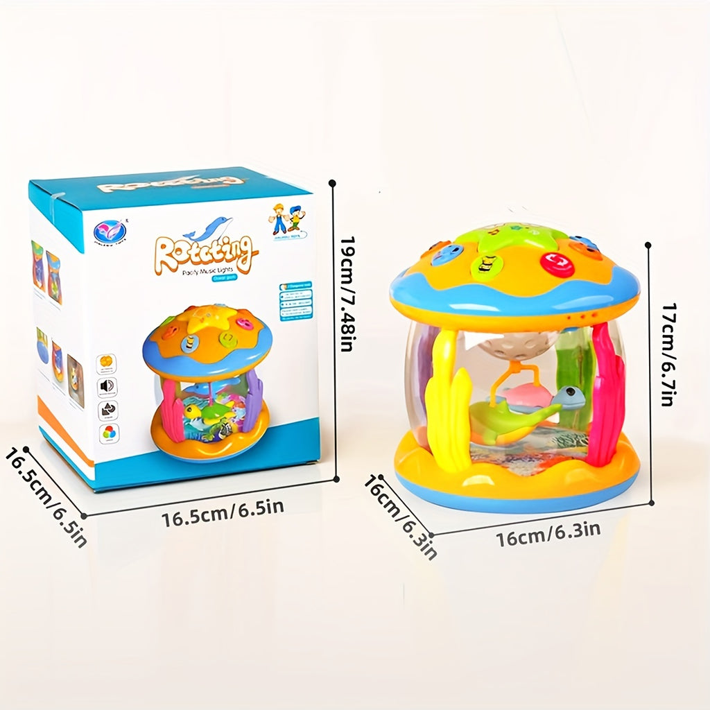 1pc CATNA BUTY Baby Musical Play Gym with Ocean Projector Lights, ABS Material, Interactive Toy for 6-36 Months, Crawling & Tummy Time Development, Suitable for Boys & Girls - Random Colorchristmas Stocking Stuffers, Christma