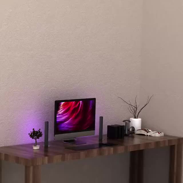 RGB Smart LED Light Bars, 2pcs/set USB Desktop Atmosphere Lights, Night Light, Rhythm Lamp, Wireless APP Remote Control, Music Sync Backing For Game TV, Home Decor Living Room, Wedding Decor, Desk Office Accessories, Camping,