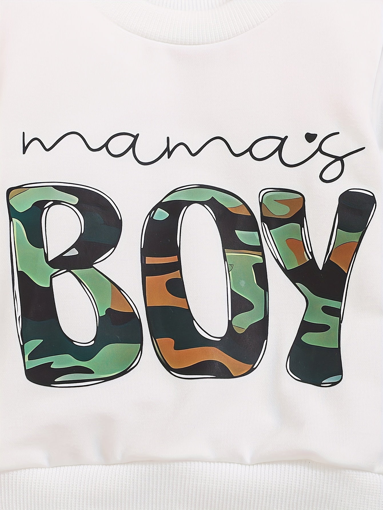 Toddler Baby Boy MAMA'S BOY Letter Print Sweatshirt Top Elastic Waist Sweatpants Outdoor Set, Outdoor Cloth