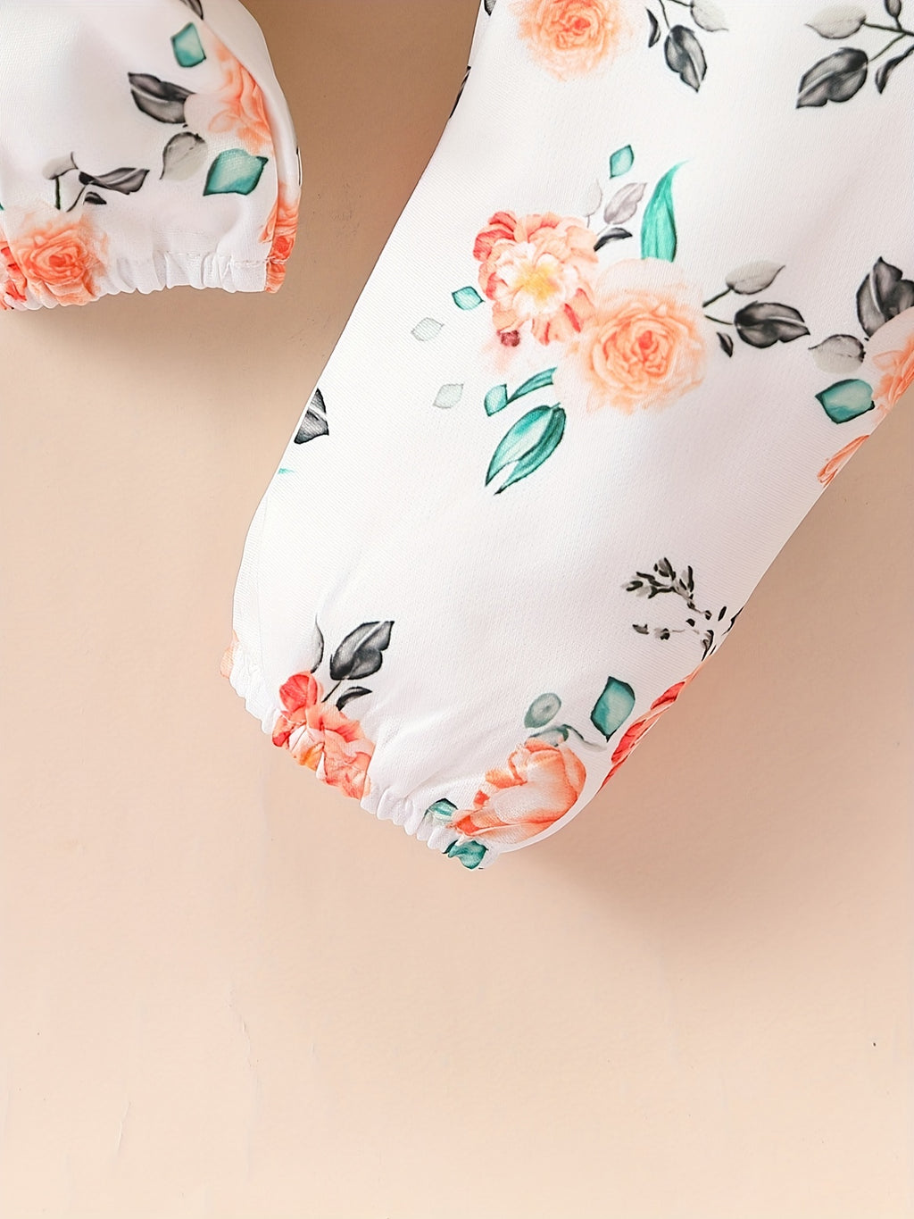 Cute Baby 3pcs Outfits - Floral/leopard Pants & Ruffle Long Sleeve Infant Romper & Headband Set Outdoor Set