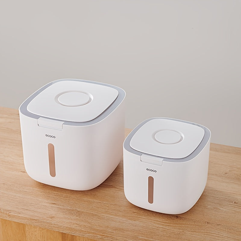 1pc Cylinder Rice Bucket, Insect-proof And Moisture-proof Thickened Containers For Rice, Cereals, Grains, Flours, Pet Food, Household Airtight Rice Dispenser, Food Storage Jar, Home Kitchen Supplies